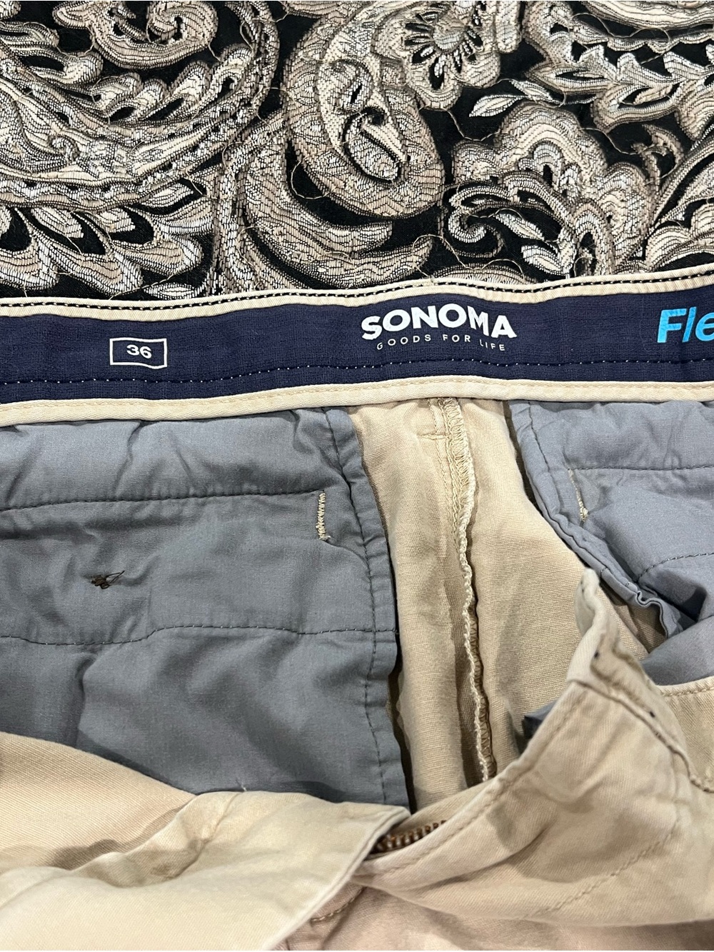 Sonoma Beige Men's Chino Shorts - Picture 2 of 3